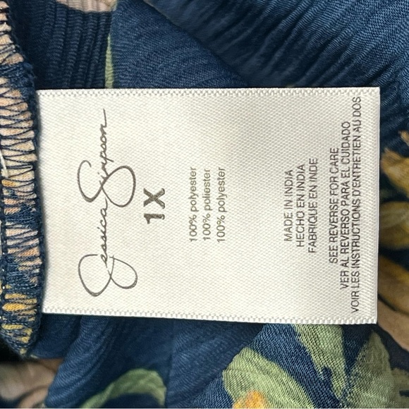 Jessica Simpson Blue A-line Long Sleeve Wrap Dress - Picture 5 of 9